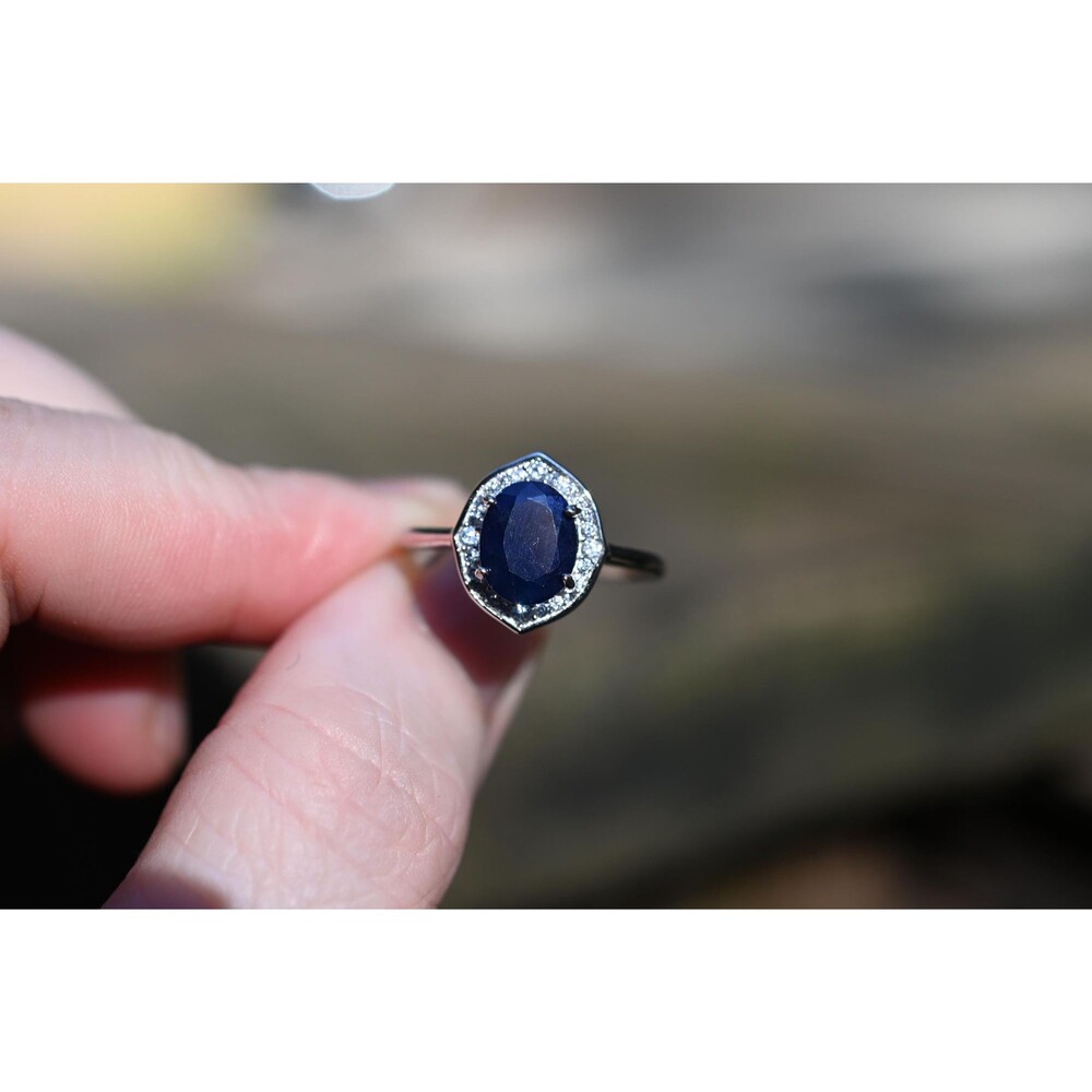 Sapphire engagement ring size 8 925 sterling silver